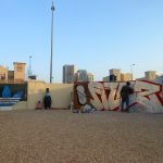 Frez in action Graffiti Dubai at Syabow Ville