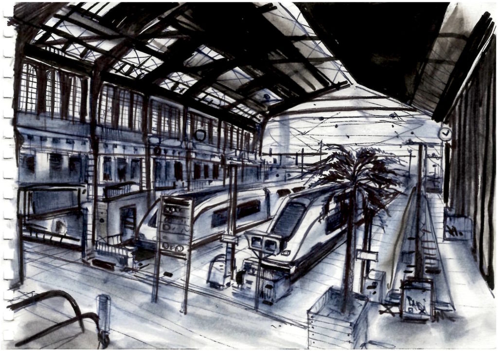 Dessin Paris gare de Lyon