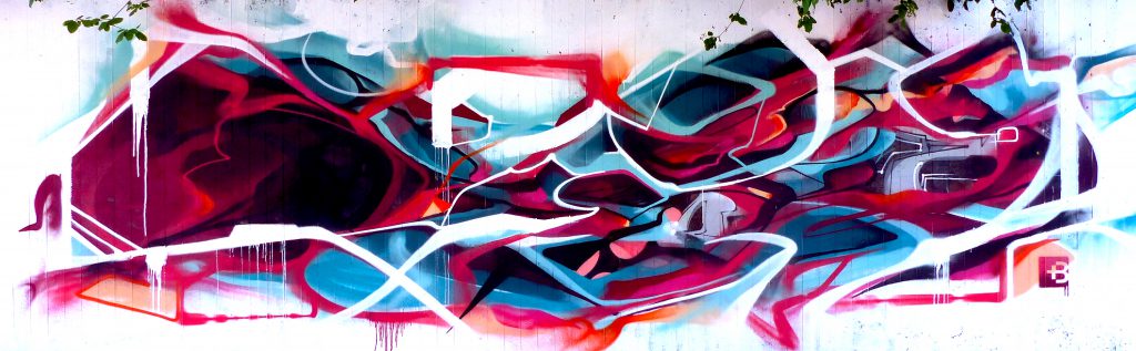 Abstract graffiti Bandi Mural geneva 2017