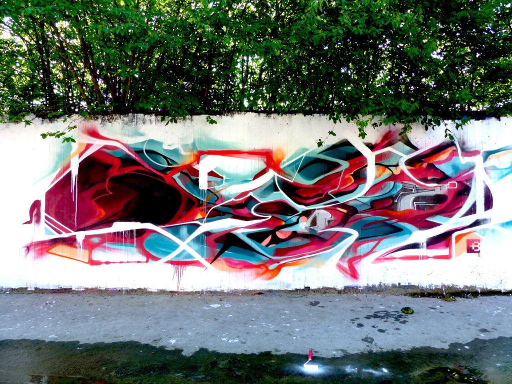 Post Graffiti Abstrait à Genève par Bandi