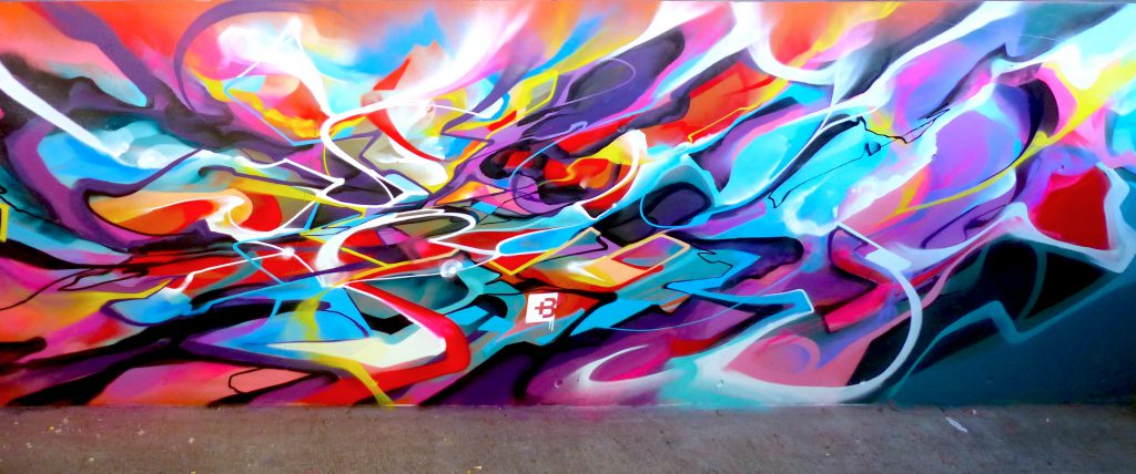 Abstract Mural Graffiti Nadib Bandi Geneva