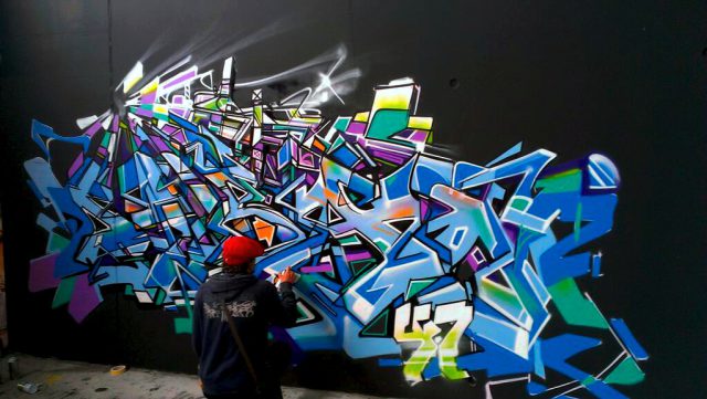 Graffiti geneva 55 bandi in action