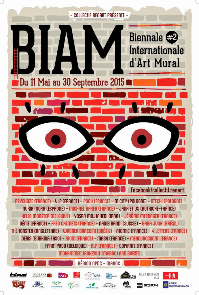 Biennale Internationale d'Art Mural 2 Lille Collectif renart