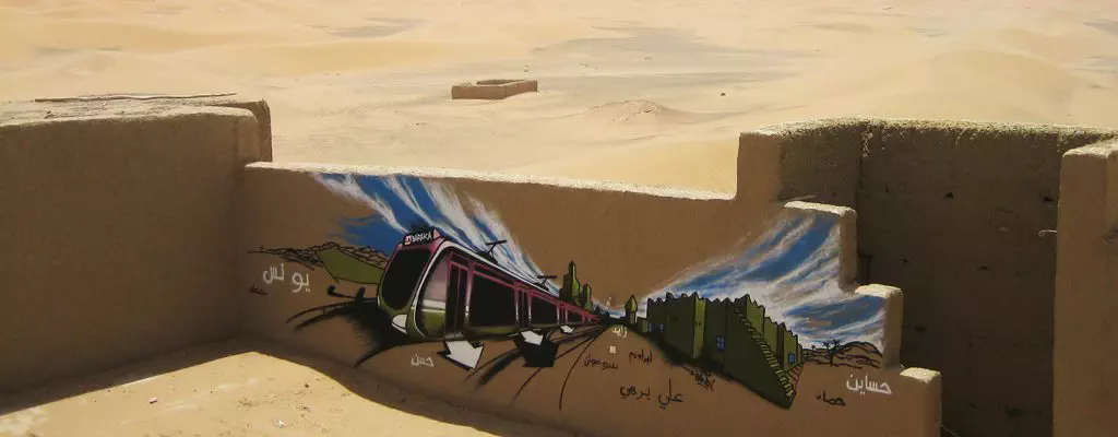 Graffiti Bandi Sahara express La Baraka Merzuga