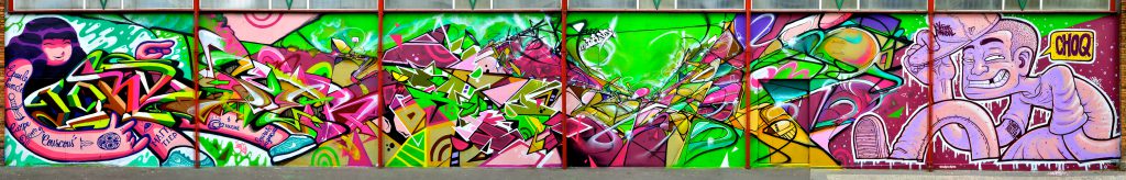 Graffiti Iwo, Lord, Sueb, Takt, Nadib Bandi and Choq in Vitry-sur-Seine