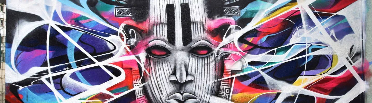 Post Graffiti Vaudou - Bandi et SMI à Vitry-sur-Seine 2017.
