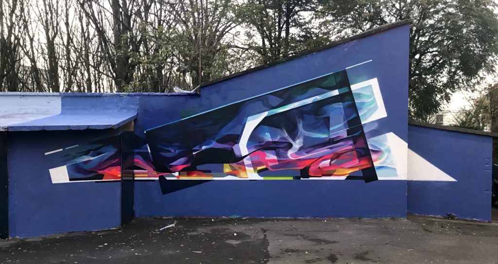 Graffiti abstrait futuriste Bandi Tacos