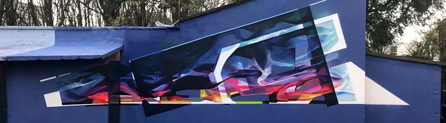 Graffiti abstrait futuriste Bandi Tacos