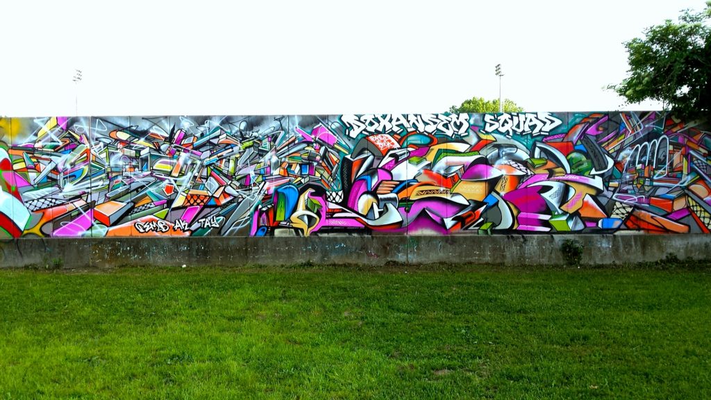 Bandi et Docta, Graffiti abstrait à Milan