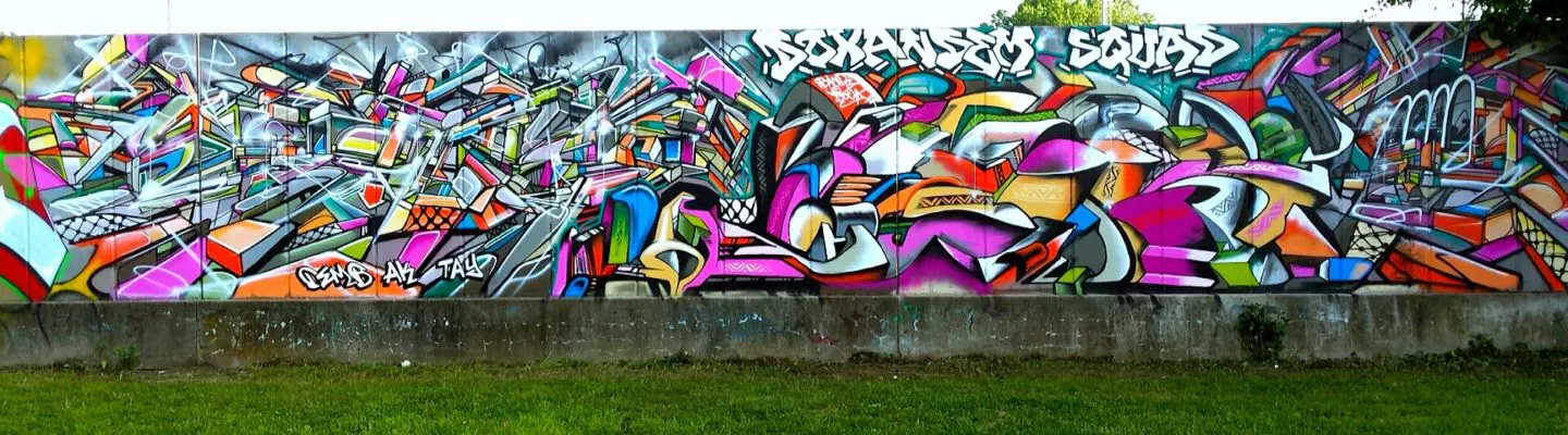 Bandi et Docta, Graffiti abstrait à Milan