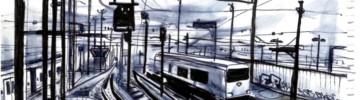 Dessin ferroviaire la fin du Quai