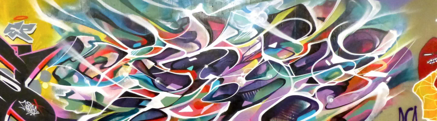 Graffiti abstrait à Lausanne