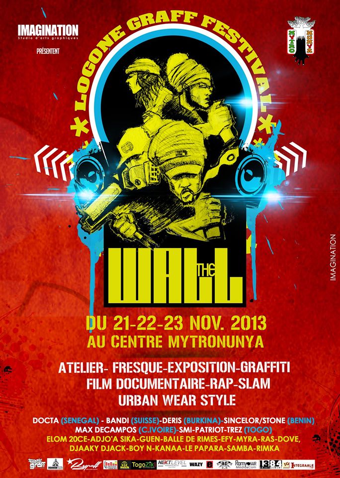 Affiche The Wall graffiti festival lomé togo 2013