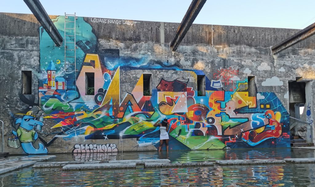 Graffiti à Attisholz Bandi, Louane, Cabut183