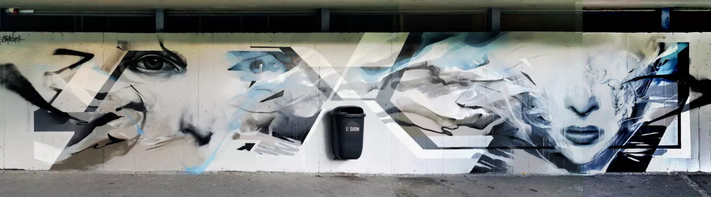 L7M et Nadib Bandi Graffiti à Sion