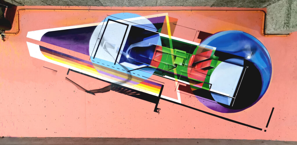 Graffiti constructiviste new Bauhaus - Nadib Bandi